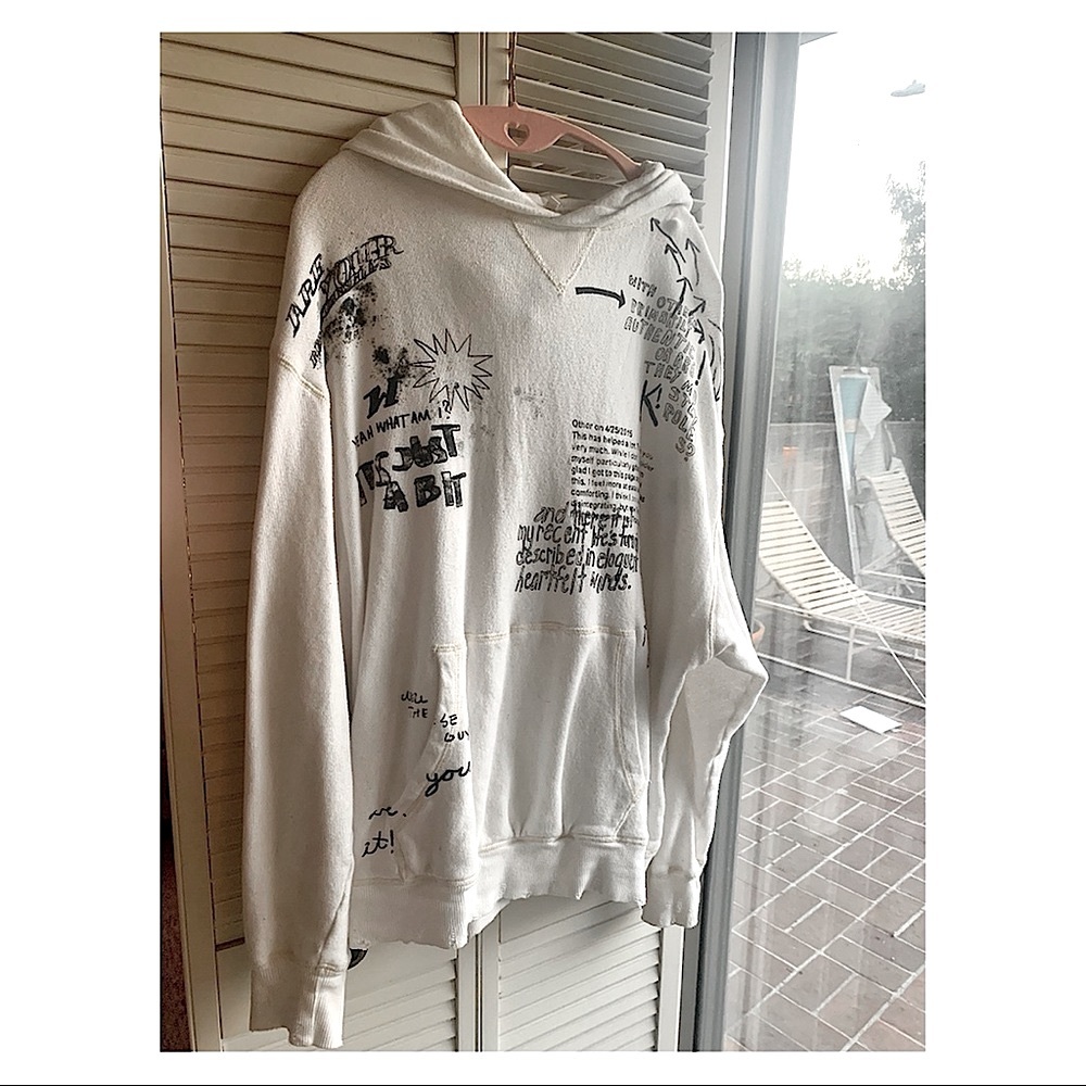 R13 Thin Oversized Graphic Hoodie